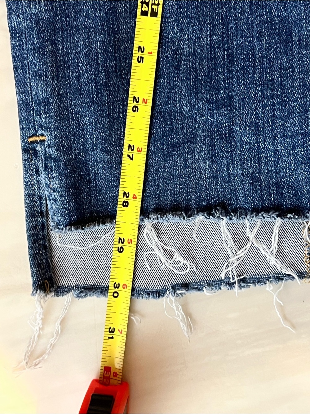 Frame Denim Le High Skinny Jeans Women’s 28 Blue Distressed Raw Hem USA - Picture 6 of 7